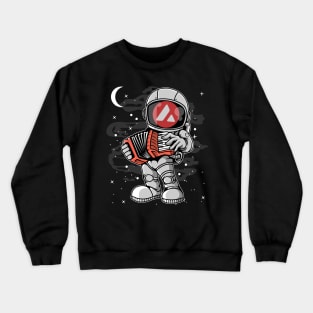 Astronaut Accordion Avalanche AVAX Coin To The Moon Crypto Token Cryptocurrency Blockchain Wallet Birthday Gift For Men Women Kids Crewneck Sweatshirt